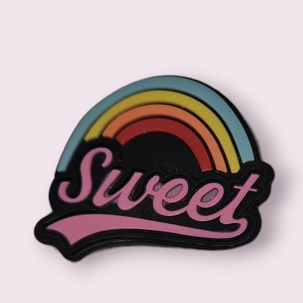 4/$8 Sweet Rainbow Decorative Crocs Charm Shoe Charm